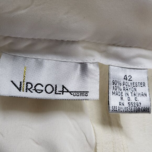 Vintage Virgola Uomo Mens Dress Pants 42 ( Fit 41 X 29 ) Pleated Front Textured - Picture 4 of 15